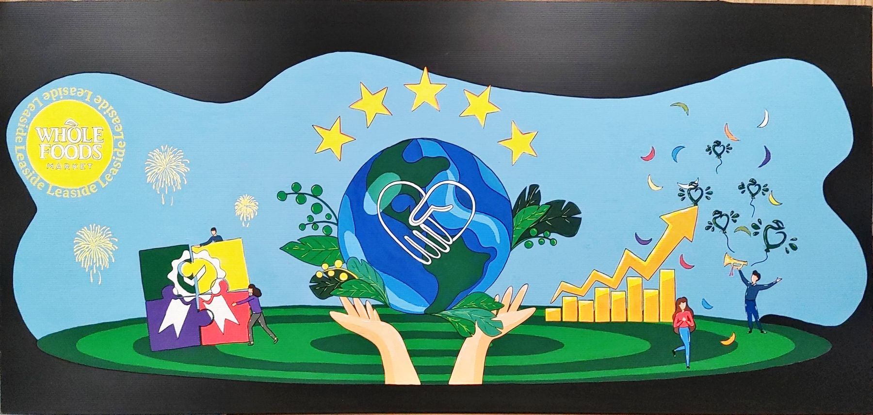 Earth Day environmental mural for Whole Foods Market