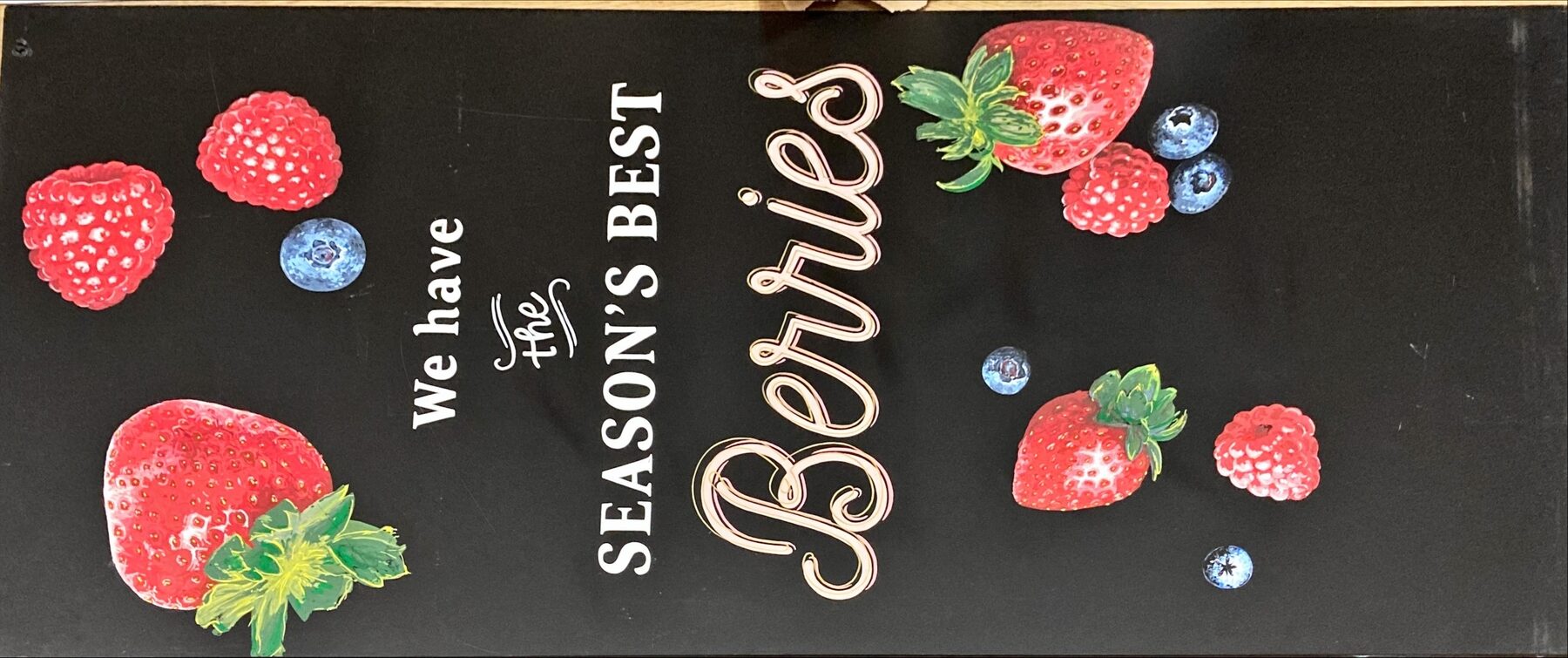 Season's best berries illustrated permanent sign