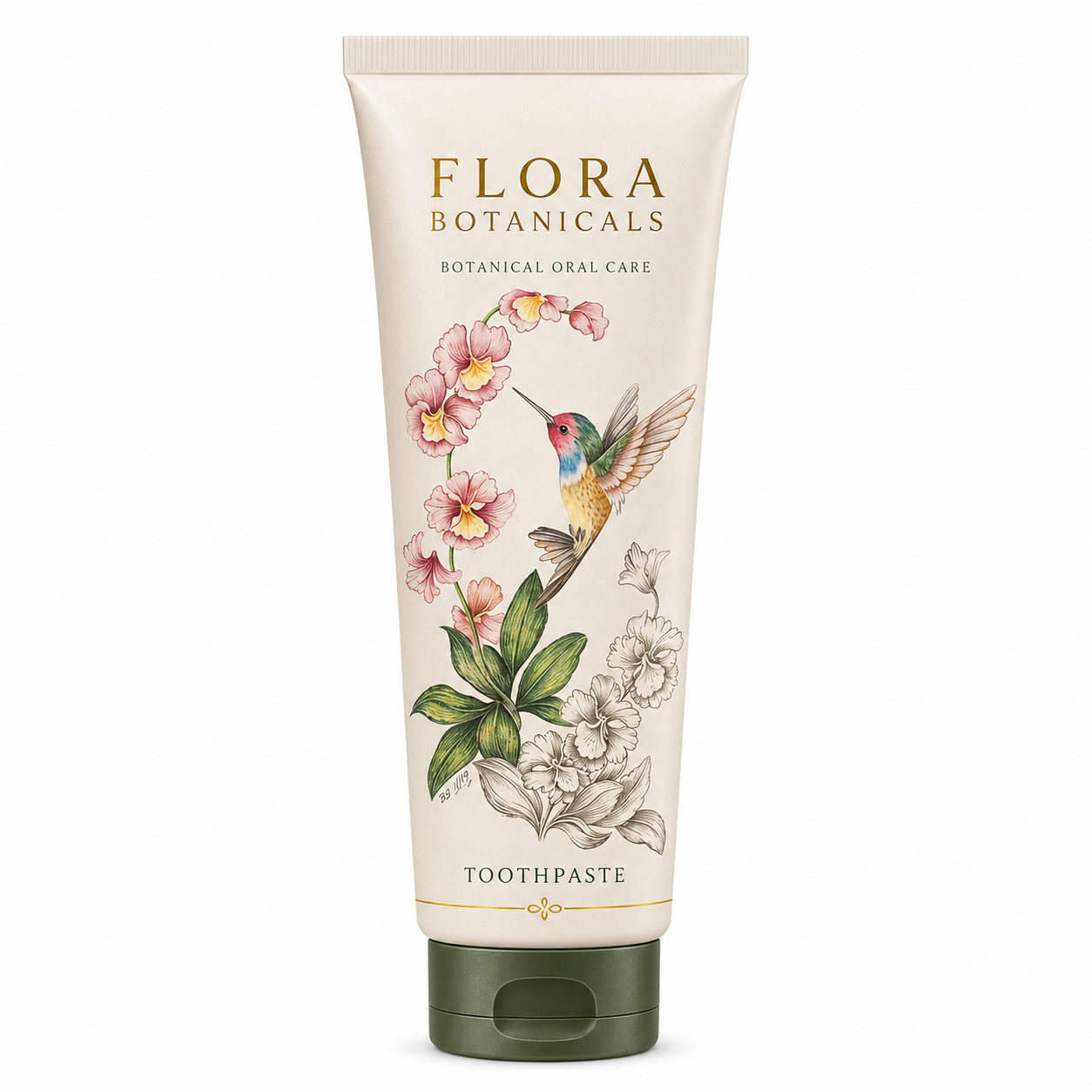 Flora Botanicals toothpaste product image on a clean white background