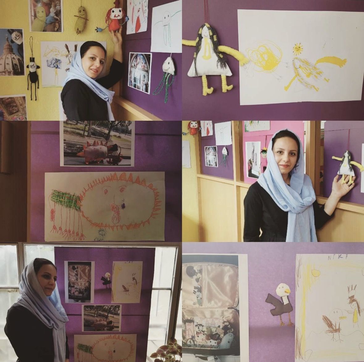 Mona Sani with her work