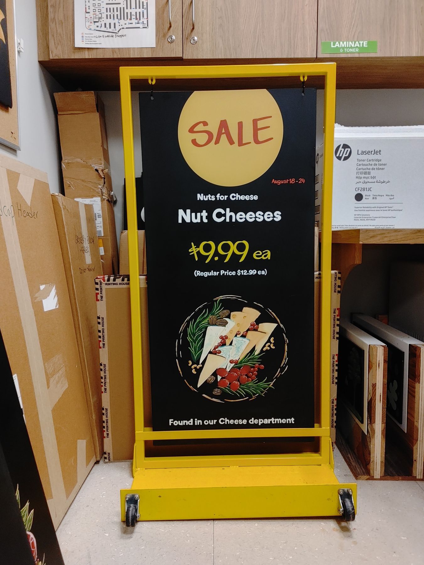 Hand-lettered chalkboard and retail signage